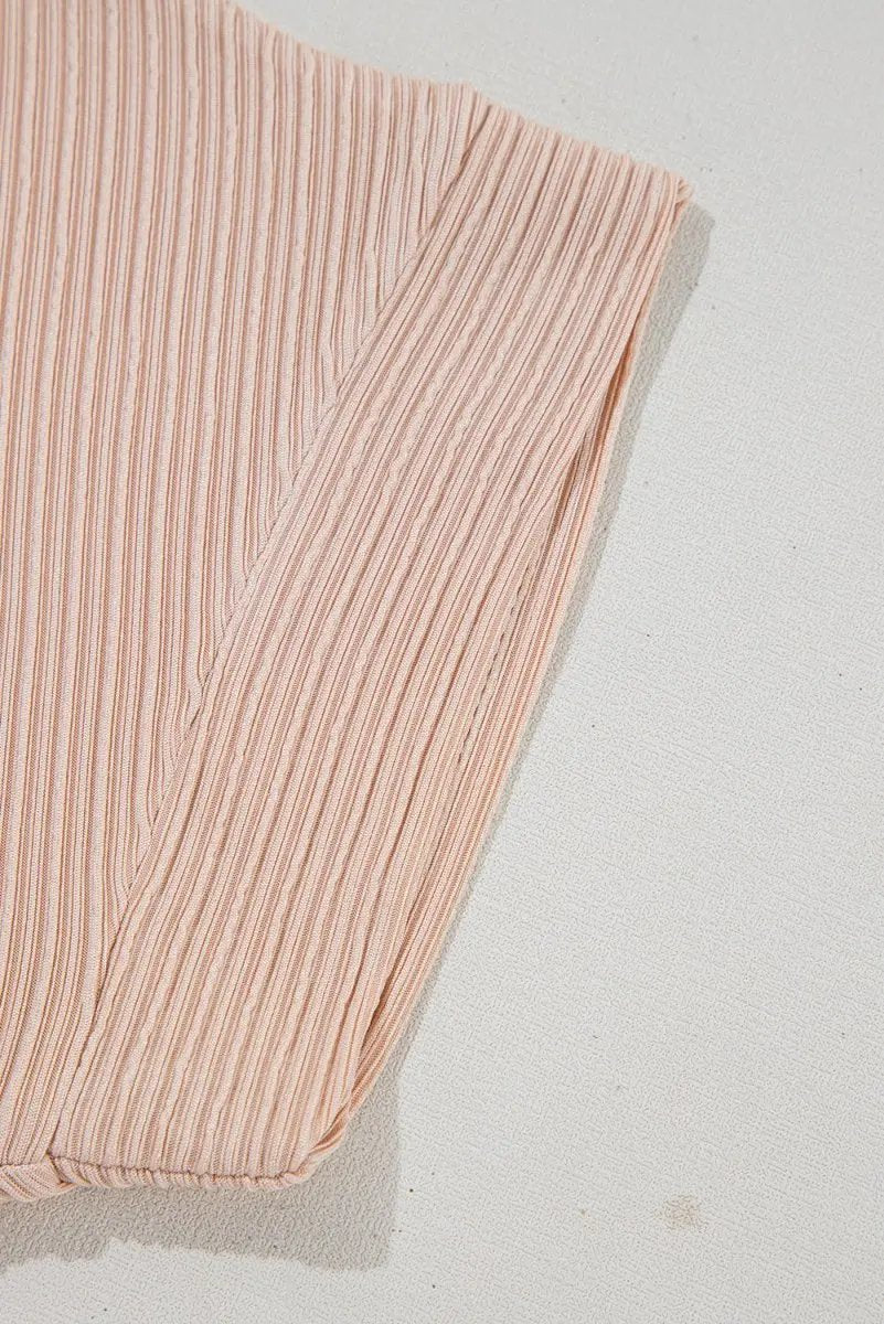 Jet Stream Textured Knit Round Neck Short Sleeve Top for Summer - Love Salve